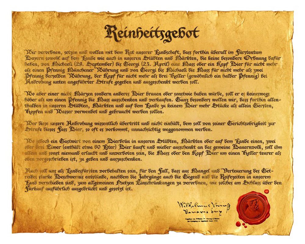 Reinheitsgebot Decree